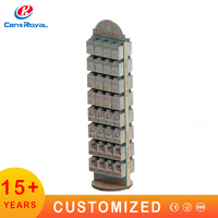 Support de présentation rotatif en métal thermolaqué personnalisé Centroyal CR-041 pour porte-clés, jouets, extensions capillaires, chaussettes, cartes de vœux
