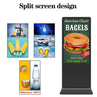 VETO LCD 43 49 55 pouces totem intérieur debout au sol kiosque de signalisation électronique écran tactile affichage publicitaire pour magasin de détail