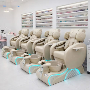 Muebles de Salón de Uñas Modernos y de Lujo Profesionales, Silla de Pedicura con Spa para Pies y Masaje, con Luz Ambiental - Product Image 6