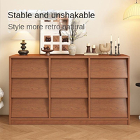 Armoire étroite à 9 tiroirs, buffet en bois massif couleur chêne pour salon, chambre à coucher, profondeur de 30 cm