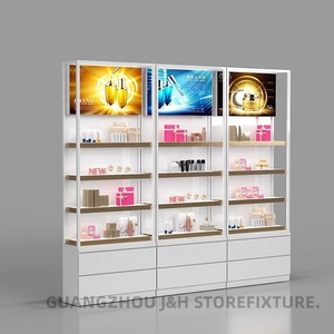 Sang trọng Nước hoa hiển thị Showcase LED Mỹ phẩm hiển thị kệ tủ tùy chỉnh bán lẻ hiển thị đứng cho trang điểm sản phẩm chăm sóc da - Product Image 4