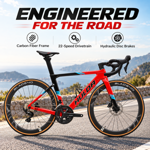 Bicicleta de Carretera de Fibra de Carbono 700c con Shi 105 de 22 Velocidades y Frenos de Disco Hidráulicos para Ciclismo de Carretera, Carbono Integrado - Product Image 1