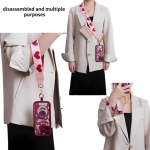 Dây đeo điện thoại có thể tháo rời với túi có khóa kéo, có thể điều chỉnh, không cần đục lỗ, phụ kiện đơn giản cho điện thoại di động - Product Image 3