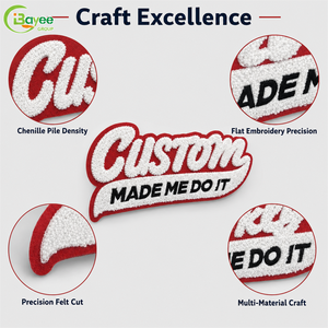 Parche Bordado en Chenilla Personalizado con Sensación Cómoda al Tacto, con Revestimiento Termoadhesivo Ecológico para Gorras y Chaquetas - Product Image 2