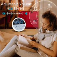 Réveil de santé intelligent avec bruit blanc et veilleuse Design mignon pour la maison/le bureau/le voyage Haut-parleur de bureau