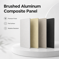 Panneau composite en aluminium brossé revêtu de PVDF 4x8, panneau composite en aluminium A2 résistant au feu, respectueux de l'environnement pour la façade de bâtiment, mur-rideau