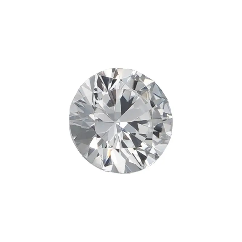 12# niel gems synthetic corundum prices artificial stones white sapphire stone 8mm round loose gemstone