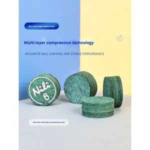 Embouts de queue de billard NILI 11mm-14mm, cuir <span class=keywords><strong>multicouche</strong></span> haute élasticité, pour billard et snooker, emballage en boîte plastique - Product Image 4