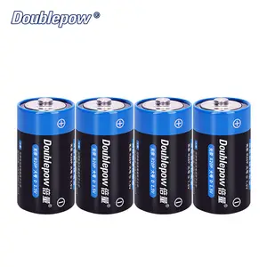 Doublepow 1.5V r20p D khô Lithium kẽm Carbon pin hiệu suất cao Nhà công cụ điện CE chứng nhận hình dạng hình trụ cho đồ chơi