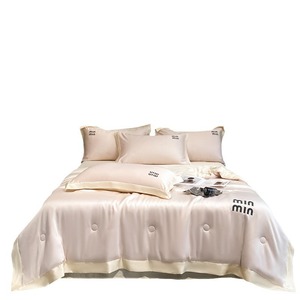 Washed Silk Bedding Set 60 Count Lyocell Fiber Cooling Summer <b>Sheet</b> Duvet Cover Pillowcase Set Home Use Solid Color - Product Image 5