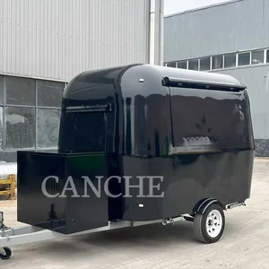 Remolque de Comida Rápida Móvil para Exteriores Canche 3m Negro con Equipamiento - Product Image 1