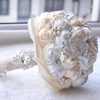 Lism M394 — vente en gros de fleurs artificielles, Bouquet de Mariage, en soie, rouge et blanc, vente en gros