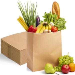 Kraft <b>Paper</b> Bags With Flat Handles Self Adhesive Seal <b>Biodegradable</b> Food Packaging Classic Style - Product Image 3