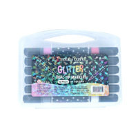 Nouveau style stylo à paillettes bicolore pour enfants, pinceau à peinture manuelle, pointe épaisse et souple, inaltérable, nacré brillant, double face