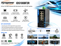 Switch industriel OEM/ODM 8 ports 10/100M non géré à montage sur rail DIN avec 2xSFP IP40 -40~75 ℃   Entrée 12~57Vdc CE FCC pour l'automatisation industrielle