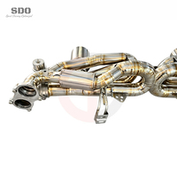 Tuyaux d'échappement Valvetronic en titane SDO pour Porsche 718 Cayman GT4 4.0L 2019-2024 Performance Catback avec embouts argentés plaqués
