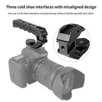 Poignée supérieure universelle légère SmallRig pour cage d'appareil photo reflex numérique avec 3 adaptateurs griffe froide (Lite) 3764 – Poignée supérieure compacte pour