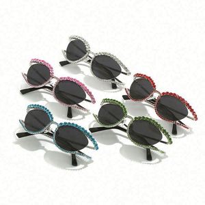 Gafas de Sol Cuadradas Brillantes de Lujo con Logotipo Personalizado, Cristales de Estrás, Protección UV400, Marco de PC+Metal, Multicolor, 56x40mm, Unisex - Product Image 3