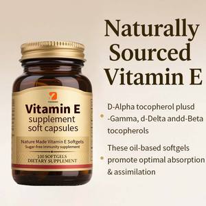 OEM Supplément de vitamine E Capsules molles Supplément immunitaire sans sucre pour homme et femme Gélules de vitamine E fabriquées dans la nature - Product Image 4