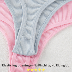 <span class=keywords><strong>Perizoma</strong></span> Sexy Taglie Forti da <span class=keywords><strong>Donna</strong></span> di Grande Successo in Cotone a Vita Bassa, Mutandine Traspiranti Sportive G-String T-Back - Product Image 4