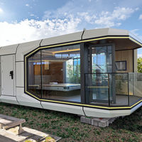 Maison en capsule spatiale préfabriquée en acier à vente chaude |   Appartement et mini-maison en direct d'usine pour une utilisation commerciale rapide