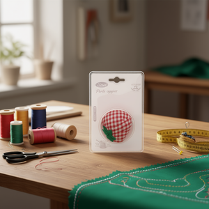 Cuscino portafilo da cucito ILAN a forma di fragola, 6 cm, accessorio per riporre le aghi - Product Image 3