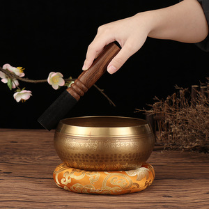 Venta al por mayor Nepal hecho a mano Buda cuenco para cantar Yoga meditación tibetano cuenco para cantar - Product Image 5