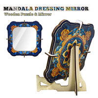 Nouveau Design Montessori Éducatif 3D Laser En Forme De Bois Miroirs DIY Puzzle Creative Enfants & Bébés 51-100 Pièces 3 Étoiles Boîte De Couleur