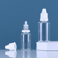 Botella Transparente de PET Reciclable a Prueba de Manipulación de 5ml, 10ml, 15ml, 30ml, 50ml con Puntas de Silicona y Anillo Antirrobo para Gotas Líquidas con Inserto Corto