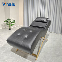 Table de massage et de soin des cils incurvée de luxe pour salon de beauté et spa