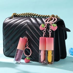 Small Batch Strawberry Lip Gloss Lip Oil Pendant Keychain Chain Fruit Lip Glaze Lip Honey <b>No</b> <b>Logo</b> In Stock - Product Image 4