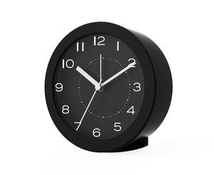 Réveil à quartz avec fonction snooze, rétroéclairage, design classique rond, pour bureau, table, chevet, horloge électronique moderne en forme de G - Product Image 1