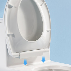 Inodoro de Cerámica Moderno de Una Pieza con Doble Descarga de Arrow Factory, Sifónico, con Trampa en S, Montaje en Suelo, Superficie Esmaltada Autolimpiable, PP Suave - Product Image 2