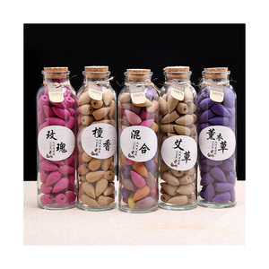 Cônes d'encens à reflux de poudre de bois en bouteille à plusieurs parfums - Product Image 2
