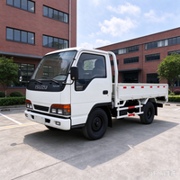 Camion plateau diesel Isuzu NHR 4X2 d'occasion, options conduite à gauche/droite, boîte de vitesses manuelle pour le transport de marchandises et de matériaux de construction