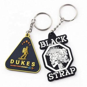 Custom Printed Logo PVC Embossed Keychain 2D Rubber Keychain Soft PVC Rubber Keyring - Product Image 4