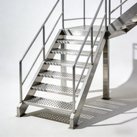 Marches d'escalier extérieures perforées en acier inoxydable, plaques de marche, accessoires de sécurité pour escaliers industriels, design moderne