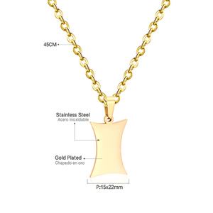 Collier personnalisé gravé sur mesure en acier inoxydable, bijoux cadeaux en gros, collier avec nom personnalisé plaqué or 18 carats pour femmes - Product Image 5
