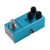 Pedal Distorsi Gitar Elektrik Mini Tipe Tunggal SAPHUE True Bypass dengan Kenop Volume/Dist/Tone 9V DC