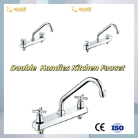 Robinet de cuisine moderne en alliage de zinc nickel brossé pour montage sur plan de travail extérieur, vente en gros