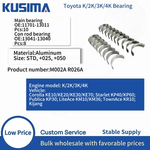 ตลับลูกปืนเพลาข้อเหวี่ยงหลักตลับลูกปืนก้านสูบสำหรับ <span class=keywords><strong>Toyota</strong></span> K/2K/3K/4K ชิ้นส่วนเครื่องยนต์อัตโนมัติ KE10/<span class=keywords><strong>KE20</strong></span>/KE30/KE70 - Product Image 1