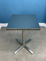 Tables et chaises en acier inoxydable de style industriel, table à manger de petite taille pour villa, salon de thé, café, restaurant - imperméable
