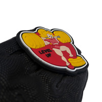 Patch décoratif brodé en PVC 3D à scratch, série Fitness, le plus vendu, pour sacs à dos et vêtements de sport