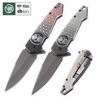 Couteau de poche pliable de survie et de chasse Bochen, de haute qualité, OEM personnalisé, imprimé en 3D, avec lame en acier revêtu de titane