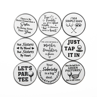 Marqueur de balle de golf avec clip pour chapeau, magnétique, logo personnalisé, vierge pour gravure, en métal, 2 couleurs, marqueurs de balle de golf