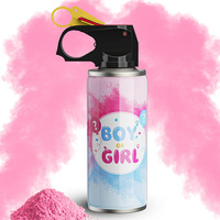WHJJ Meilleure Vente Classique Flacon de Poudre Révélatrice de Sexe Bleu Garçon ou Rose Fille, Pistolet Lanceur de Poudre Révélatrice de Genre