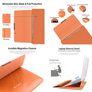 <span class=keywords><strong>Computer</strong></span> Beschermende Lederen Hoes Pu Lederen Stand Cover En Muismat Multifunctionele Laptoptassen Voor Computers - Product Image 4