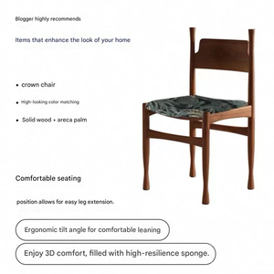 Silla de Comedor Moderna de Madera Maciza con Tapicería de Microfibra para Hogar, Bar, Banquete y Restaurante - Product Image 5