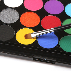 Palette de fards à paupières fluorescents néon UV 15 couleurs à base d'eau Glow in the Dark Ensemble cosmétique de maquillage pour Halloween comprenant une peinture à la <span class=keywords><strong>gouache</strong></span> - Product Image 2