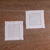 Ensemble de dessous-de-plat et sets de table en lin bohème éco-responsable 3mm, avec ourlet festonné, durable, protection de table, pour cocktails, artisanal de qualité supérieure